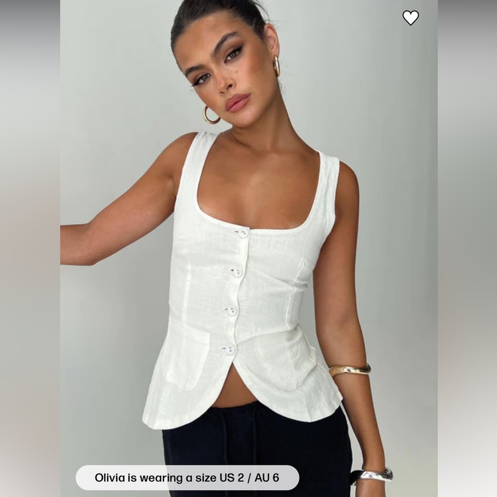 Princess Polly White Vest Top